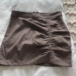 Plaid skirt with zipper back